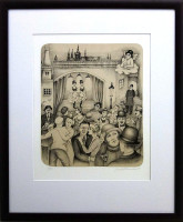Iva Hüttnerová - Kabaret - Chaplin, Marvan, Štercl, Effa - grafika